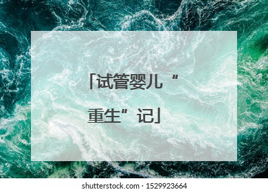 试管婴儿“重生”记