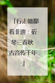 行走赣鄱看非遗：斫琴三春秋 古音传千年