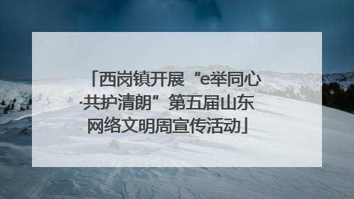 西岗镇开展“e举同心·共护清朗”第五届山东网络文明周宣传活动