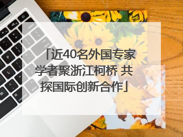 近40名外国专家学者聚浙江柯桥 共探国际创新合作