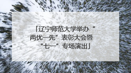 辽宁师范大学举办“两优一先”表彰大会暨“七一”专场演出