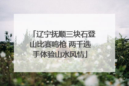 辽宁抚顺三块石登山比赛鸣枪 两千选手体验山水风情