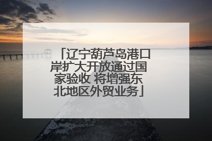 辽宁葫芦岛港口岸扩大开放通过国家验收 将增强东北地区外贸业务