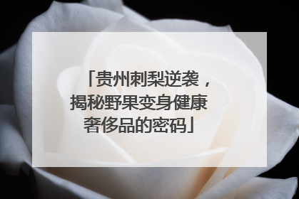 贵州刺梨逆袭，揭秘野果变身健康奢侈品的密码