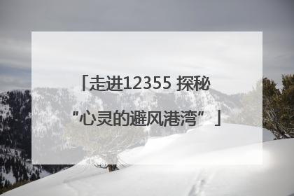 走进12355 探秘“心灵的避风港湾”