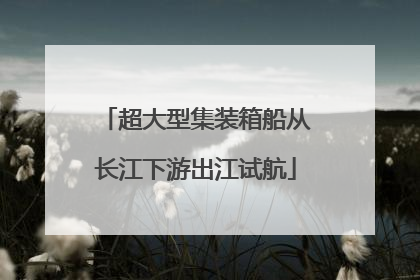 超大型集装箱船从长江下游出江试航