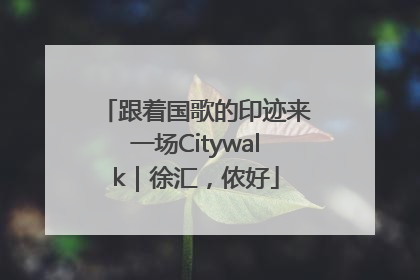 跟着国歌的印迹来一场Citywalk｜徐汇，侬好