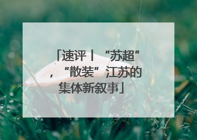 速评丨“苏超”，“散装”江苏的集体新叙事