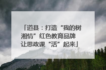 道县：打造“我的树湘情”红色教育品牌 让思政课“活”起来