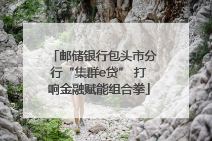 邮储银行包头市分行“集群e贷” 打响金融赋能组合拳