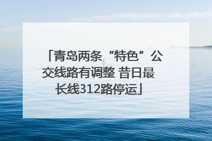 青岛两条“特色”公交线路有调整 昔日最长线312路停运