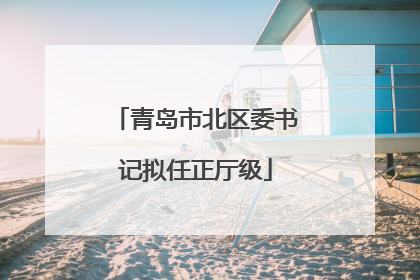 青岛市北区委书记拟任正厅级