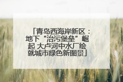 青岛西海岸新区：地下“治污堡垒”崛起 大卢河中水厂绘就城市绿色新图景