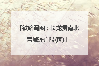 铁路调图：长龙贯南北 青城连广陵(图)