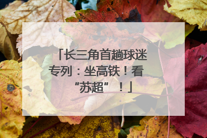 长三角首趟球迷专列：坐高铁！看“苏超”！
