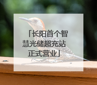 长阳首个智慧光储超充站正式营业