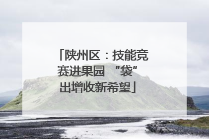 陕州区：技能竞赛进果园 “袋”出增收新希望