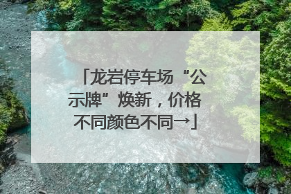 龙岩停车场“公示牌”焕新，价格不同颜色不同→