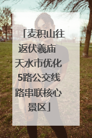 麦积山往返伏羲庙 天水市优化5路公交线路串联核心景区