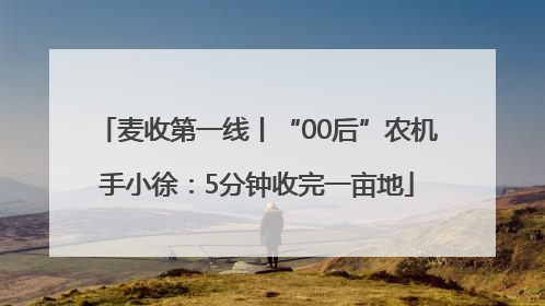 麦收第一线丨“00后”农机手小徐：5分钟收完一亩地