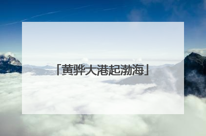 黄骅大港起渤海