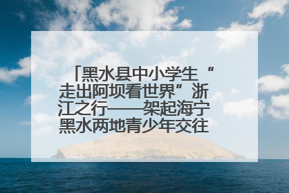 黑水县中小学生“走出阿坝看世界”浙江之行——架起海宁黑水两地青少年交往交流交融新桥梁