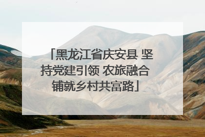 黑龙江省庆安县 坚持党建引领 农旅融合铺就乡村共富路