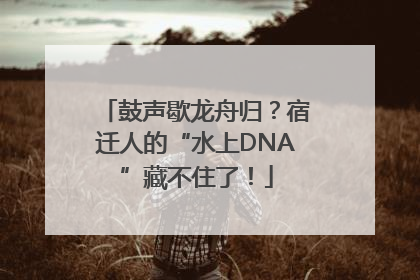 鼓声歇龙舟归？宿迁人的“水上DNA”藏不住了！