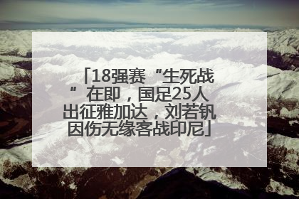 18强赛“生死战”在即，国足25人出征雅加达，刘若钒因伤无缘客战印尼