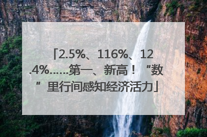 2.5%、116%、12.4%……第一、新高！“数”里行间感知经济活力