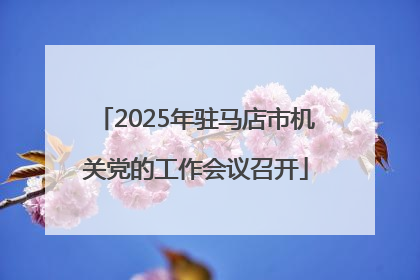 2025年驻马店市机关党的工作会议召开