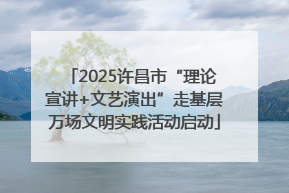 2025许昌市“理论宣讲+文艺演出”走基层万场文明实践活动启动