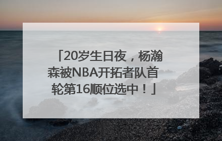 20岁生日夜，杨瀚森被NBA开拓者队首轮第16顺位选中！