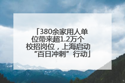 380余家用人单位带来超1.2万个校招岗位，上海启动“百日冲刺”行动
